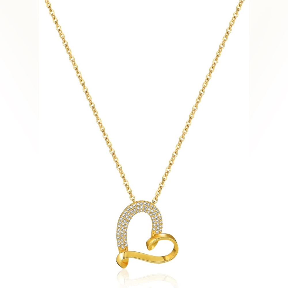 18K Gold Filled Elegant Heart Necklace
